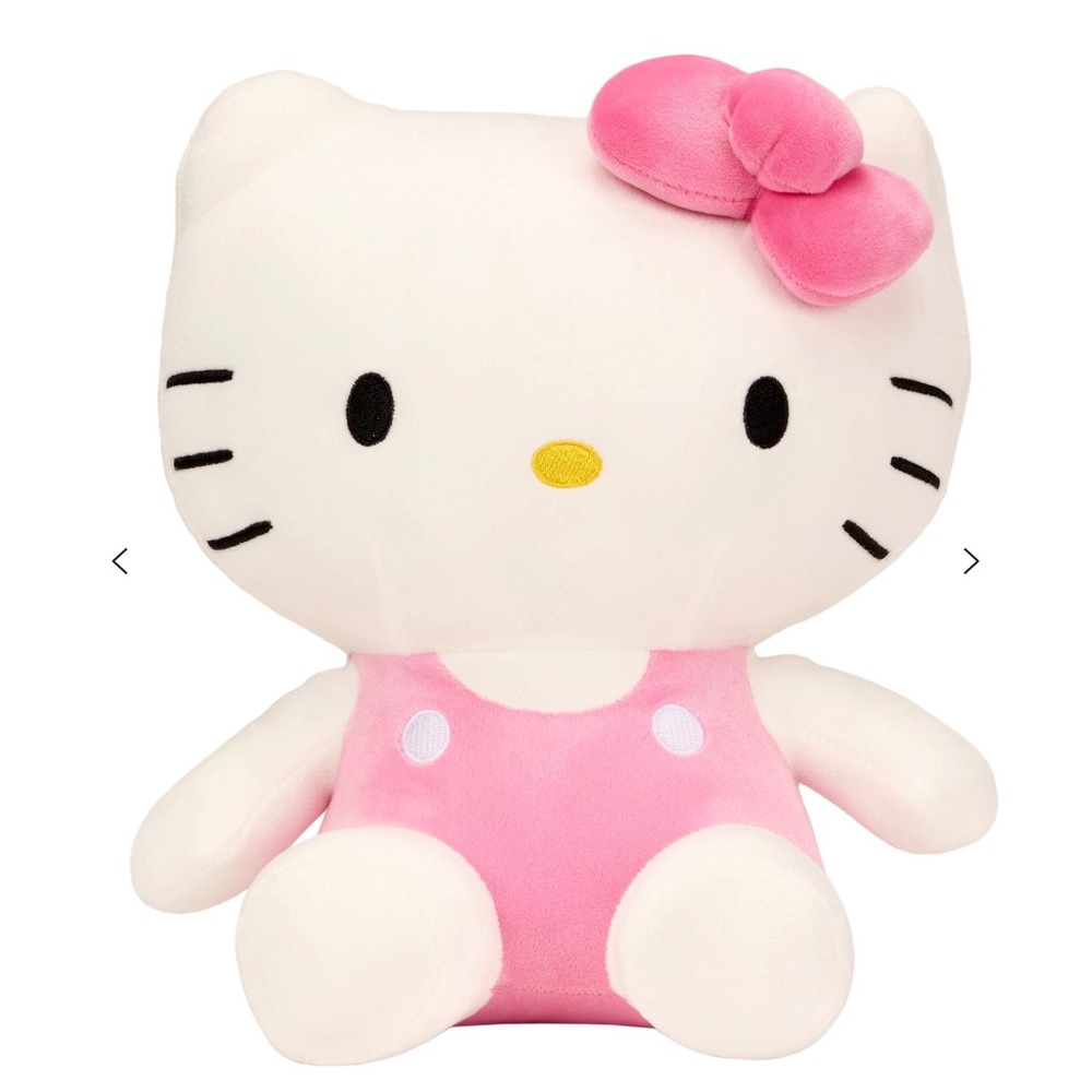 Sanrio Hello Kitty Weighted Plush Pillow Pink Overalls 11 Inch Sensory Toy NWT